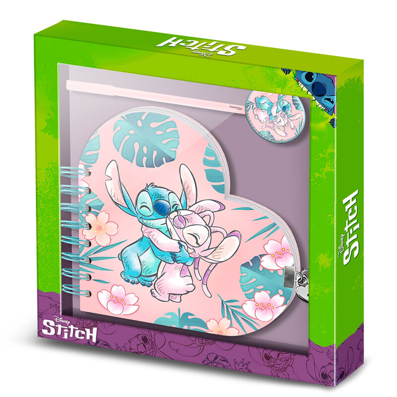 Imagen de Set Diario + Boligrafo Corazon Stitch Disney parte de nuestra colección en Espadas y más, sitio oficial.