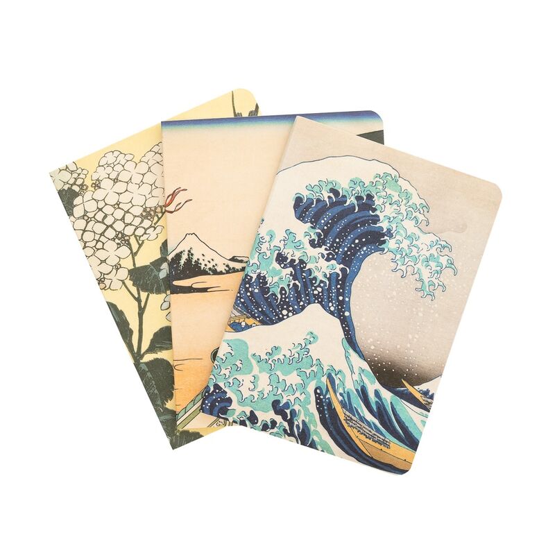 Imagen 1 - Set 3 Cuadernos A6 La Gran Ola De Kanagawa Hokusai