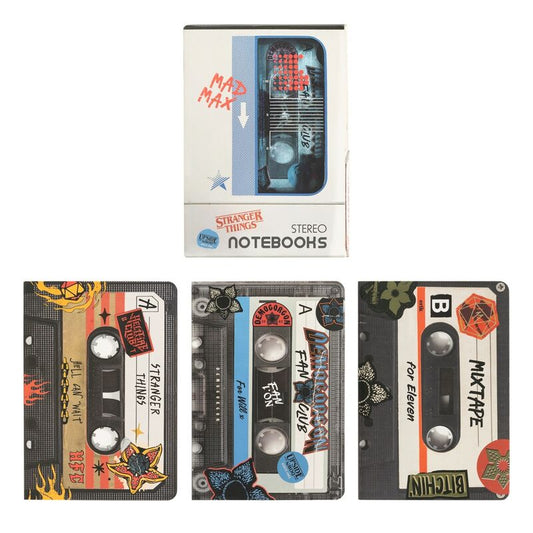 Imagen de Set 3 Cuadernos A6 Walkman Stranger Things parte de nuestra colección en Espadas y más, sitio oficial.