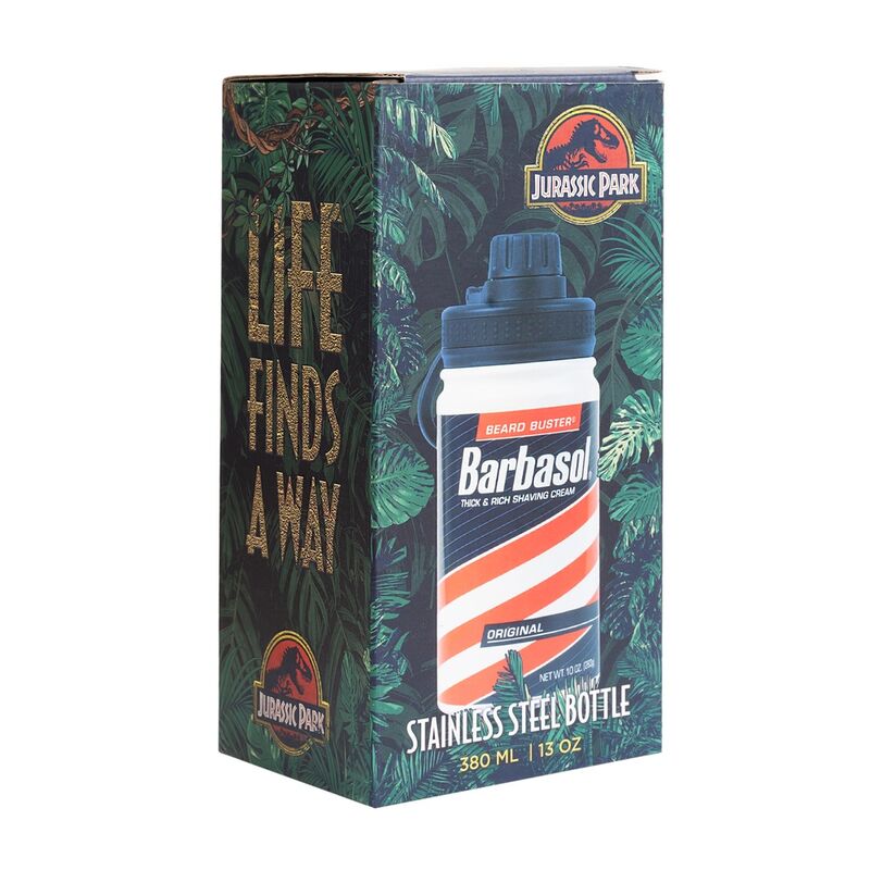 Imagen de Botella Acero Inoxidable Barbasol Jurassic Park 380Ml parte de nuestra colección en Espadas y más, sitio oficial.