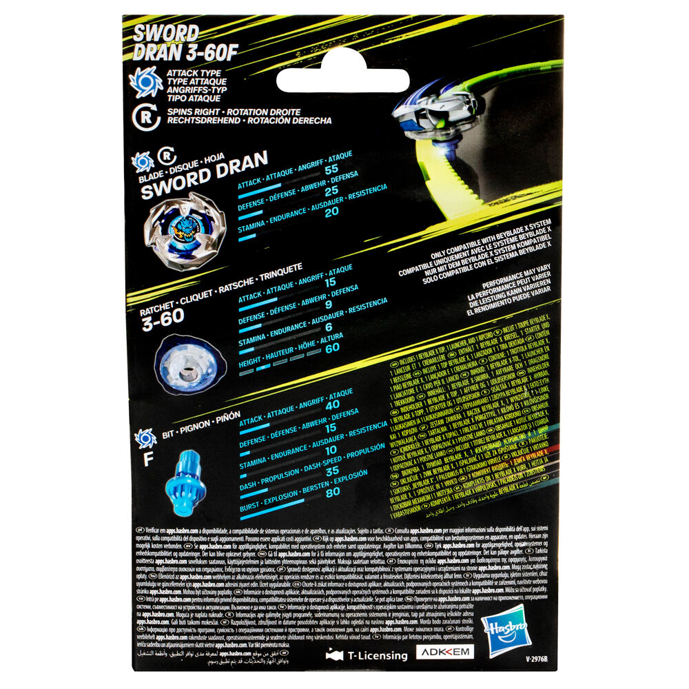 Imagen de Juego Sword Dran 3-60F Beybladex parte de nuestra colección en Espadas y más, sitio oficial.