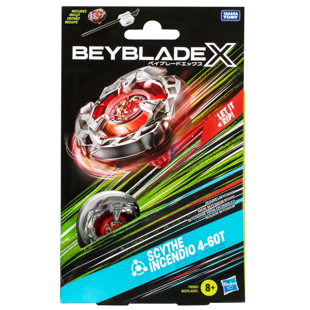 Imagen de Juego Scythe Incendio 4-60T Beybladex parte de nuestra colección en Espadas y más, sitio oficial.