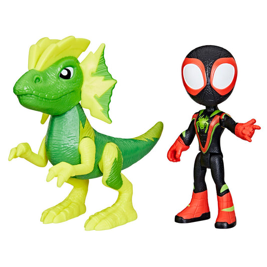 Imagen 2 - Figura Miles Spin Morales & Marvels Electrosaurus Spidey And His Amazing Friends Marvel