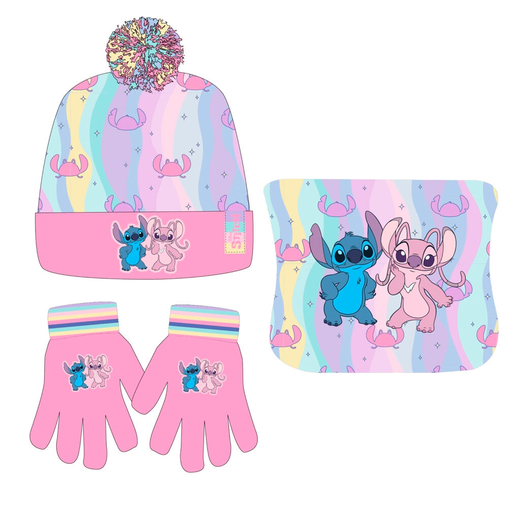 Imagen 1 de Conjunto Gorro Guantes Braga Cuello Stitch Disney