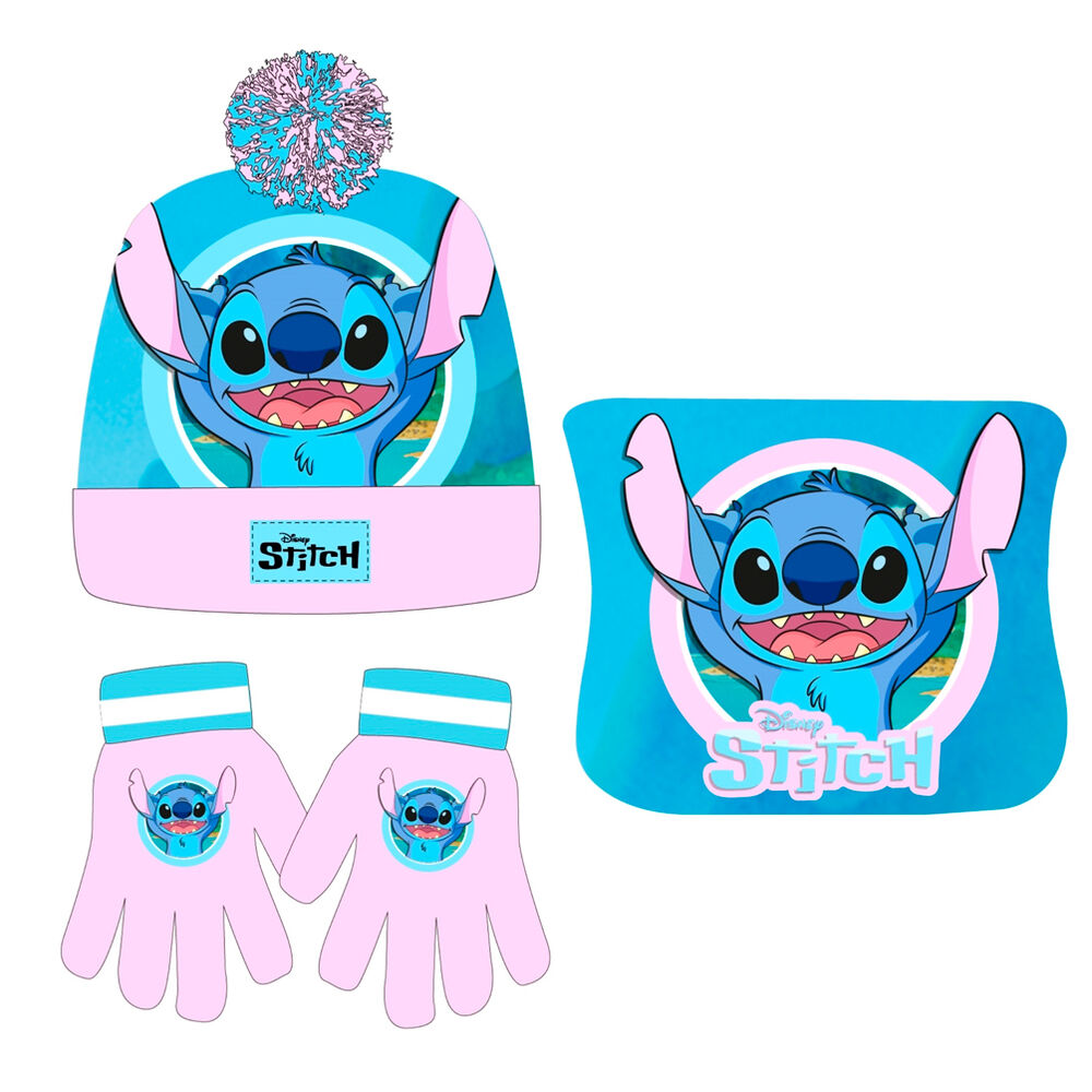 Imagen 1 de Conjunto Gorro Guantes Braga Cuello Stitch Disney 2