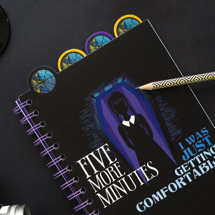 Imagen de Cuaderno A5 Miercoles parte de nuestra colección en Espadas y más, sitio oficial.