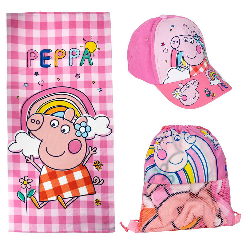Imagen 1 - Set Toalla + Saco + Gorra Peppa Pig