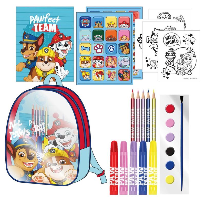 Imagen 1 - Set Papeleria Mochila Patrulla Canina Paw Patrol