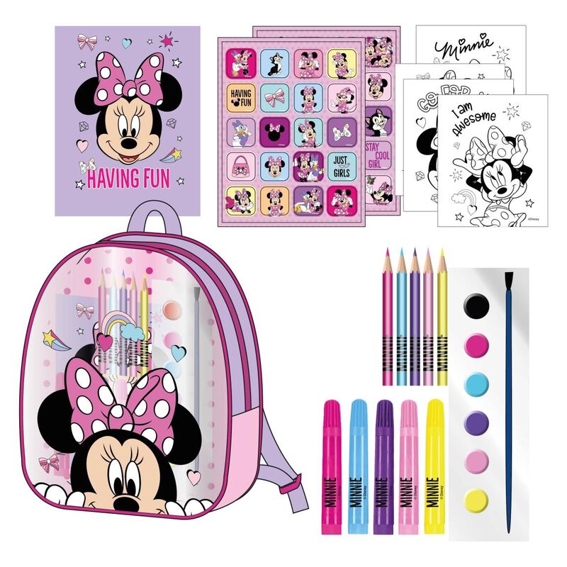 Imagen de Set Papeleria Mochila Minnie Disney parte de nuestra colección en Espadas y más, sitio oficial.
