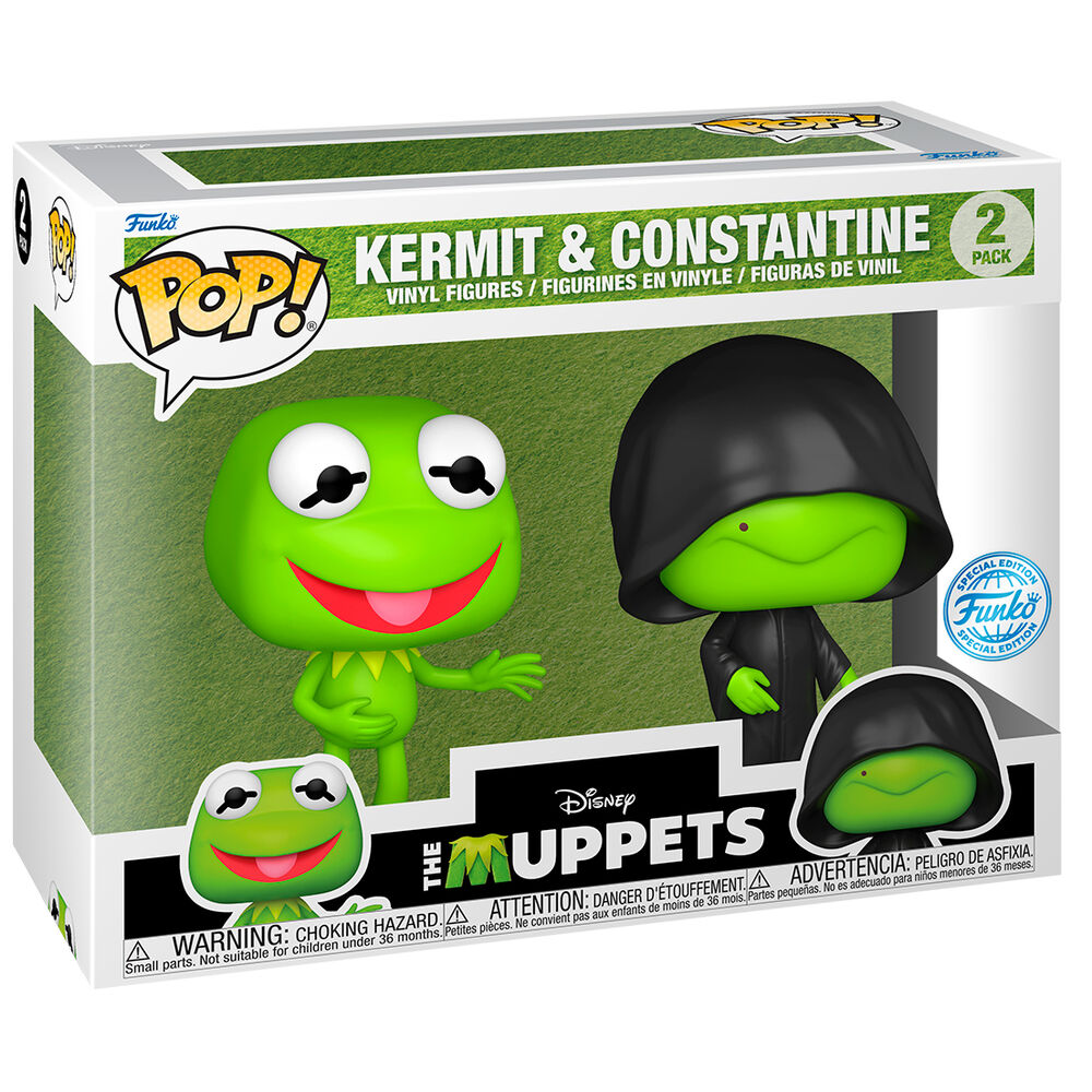 Imagen 2 - Blister 2 Figuras Pop Disney The Muppets Kermit & Constantine Exclusive