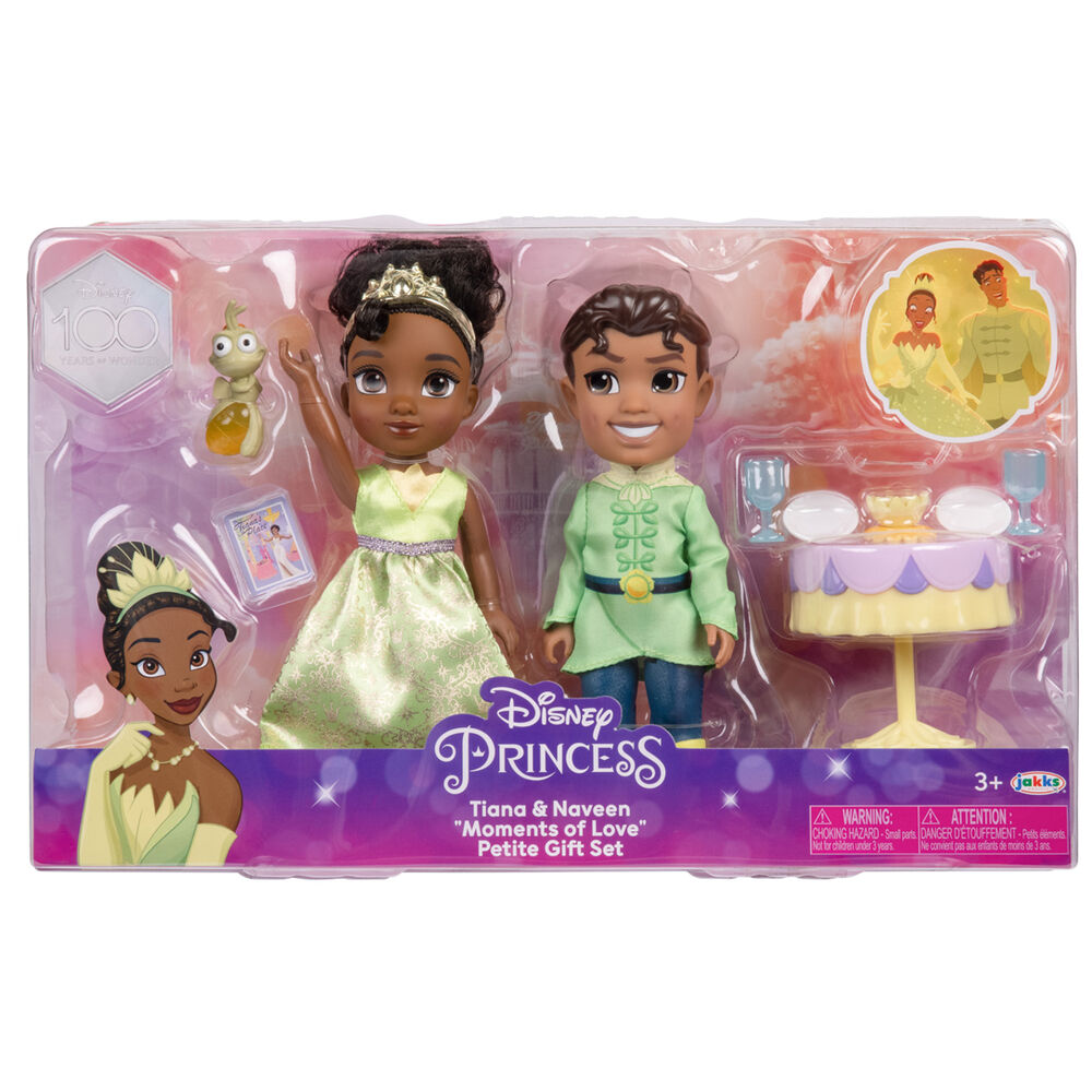 Imagen de Muñeca Tiana + Naveen Tiana Y El Sapo Disney 15Cm parte de nuestra colección en Espadas y más, sitio oficial.