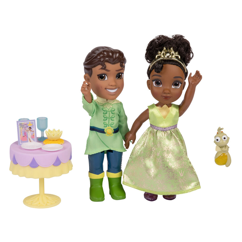 Imagen de Muñeca Tiana + Naveen Tiana Y El Sapo Disney 15Cm parte de nuestra colección en Espadas y más, sitio oficial.