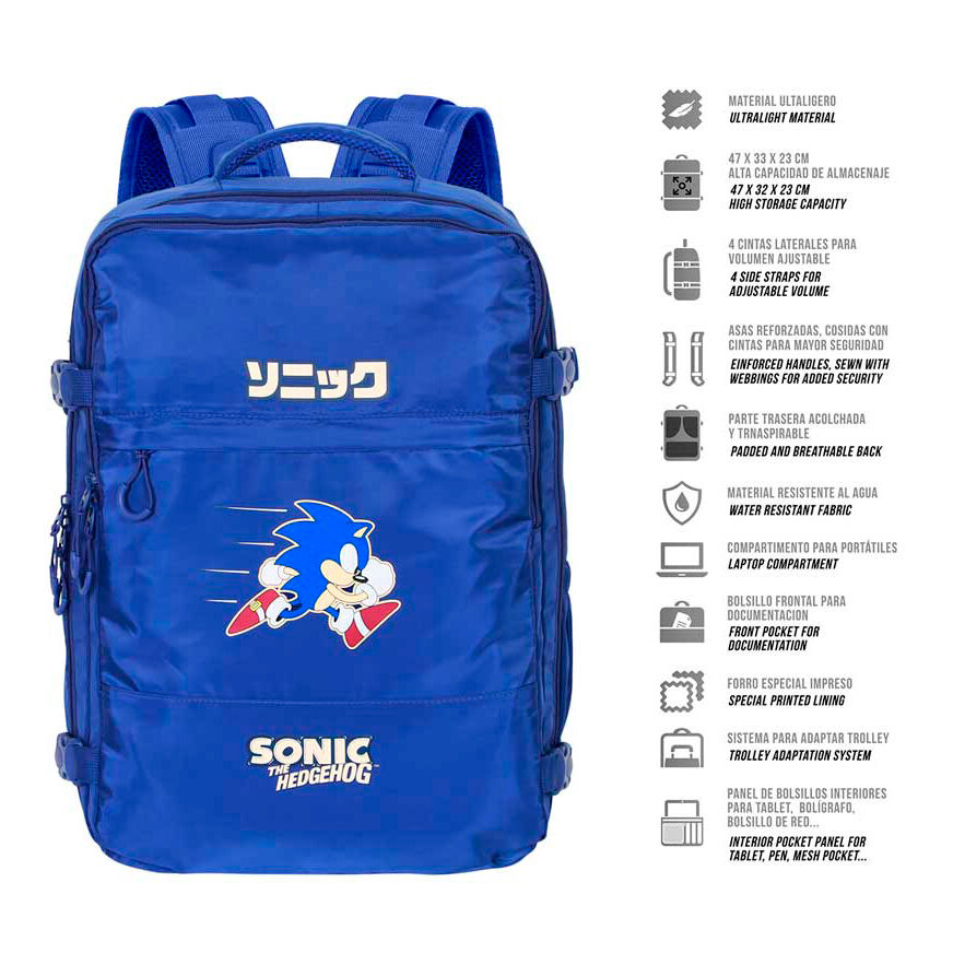 Imagen 2 de Mochila Sonic The Hedgehog 49Cm