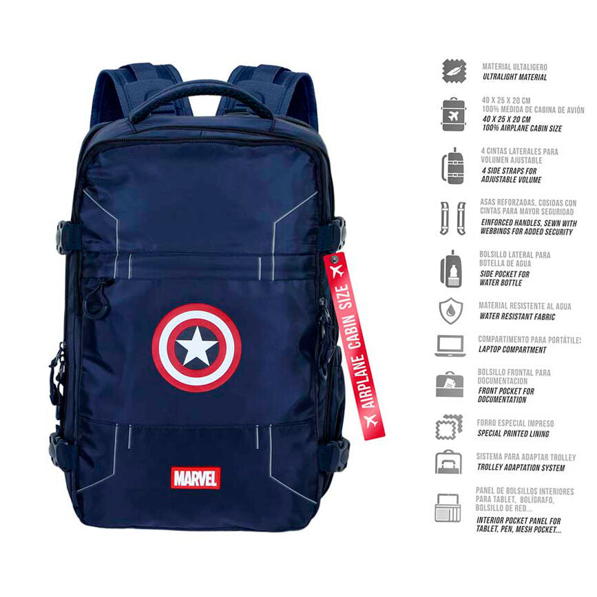 Imagen de Mochila Capitan America Marvel 40Cm parte de nuestra colección en Espadas y más, sitio oficial.