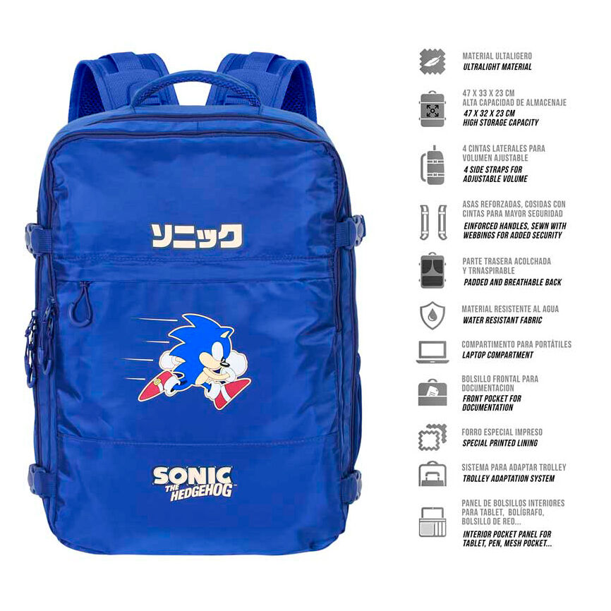 Imagen 4 de Mochila Sonic The Hedgehog 40Cm 2