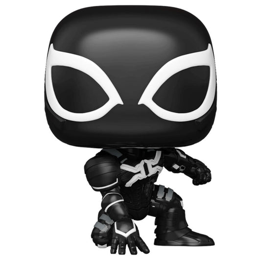Imagen de Figura Pop Mavel Spider-man 2 Black Suit Harry Osborn parte de nuestra colección en Espadas y más, sitio oficial.