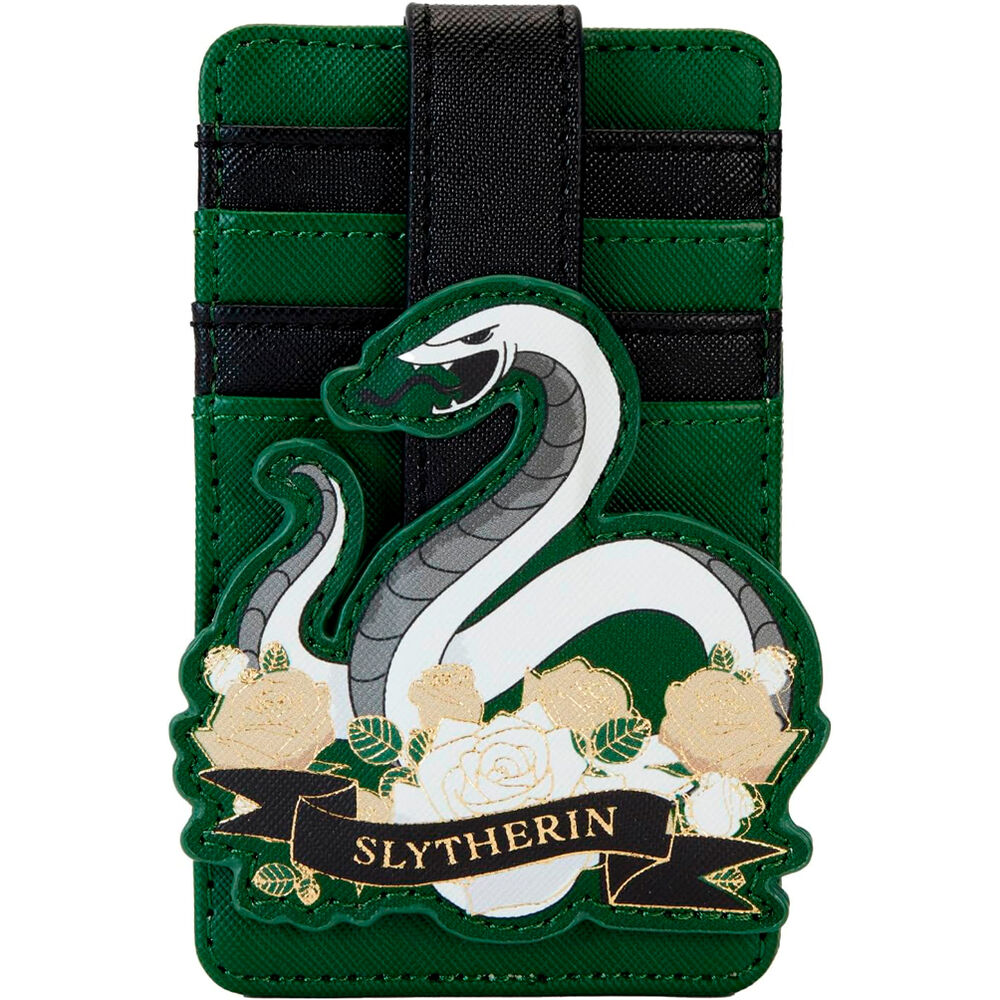 Imagen de Tarjetero Slytherin House Tatto Harry Potter Loungefly parte de nuestra colección en Espadas y más, sitio oficial.