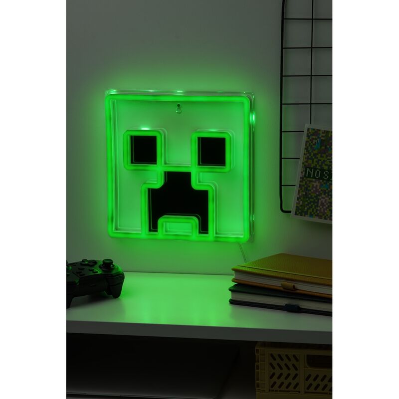 Imagen 5 - Lampara Pared Led Creeper Minecraft 25Cm