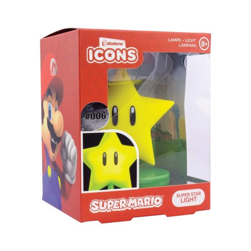 Imagen de Lampara Icons Estrella Super Mario Bros 12Cm parte de nuestra colección en Espadas y más, sitio oficial.