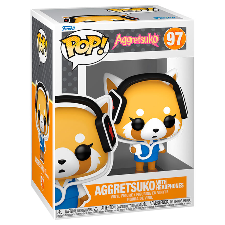 Imagen 1 - Figura Pop Aggretsuko - Aggretsuko With Headphones