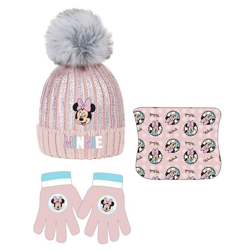 Imagen 1 de Conjunto Gorro Guantes Braga Cuello Minnie Disney