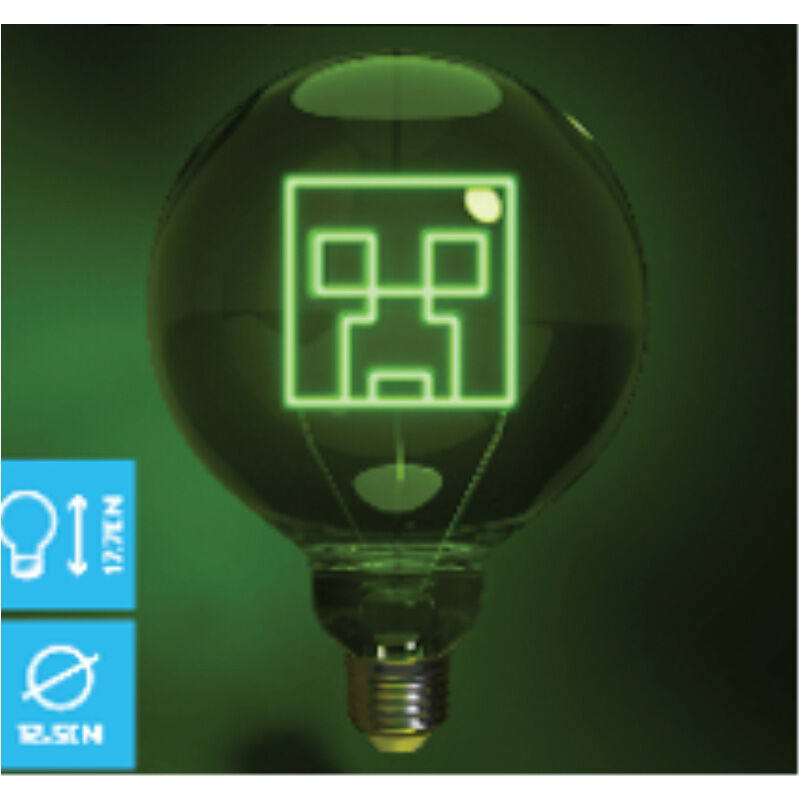 Imagen de Bombilla Led Neon Creeper Minecraft parte de nuestra colección en Espadas y más, sitio oficial.