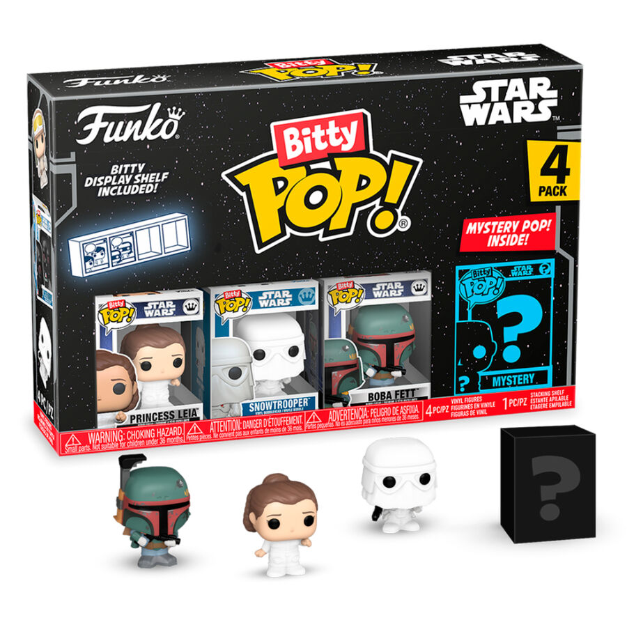 Imagen 1 - Blister 4 Figuras Bitty Pop Star Wars Leia