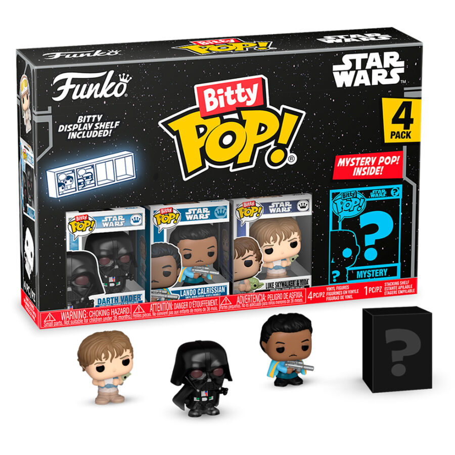 Imagen 2 - Blister 4 Figuras Bitty Pop Star Wars Darth Vader