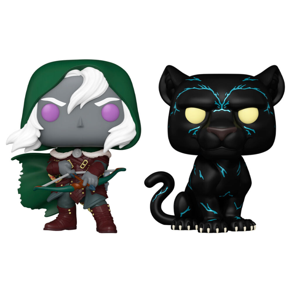 Imagen 1 - Blister 2 Figuras Pop Dragones Y Mazmorras Drizzt Dourden & Guenhwyvar