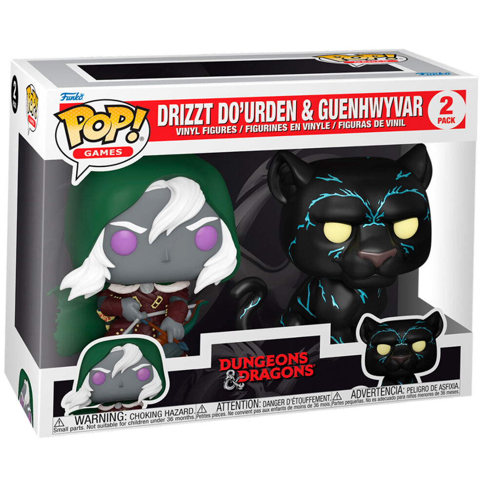 Imagen 2 - Blister 2 Figuras Pop Dragones Y Mazmorras Drizzt Dourden & Guenhwyvar