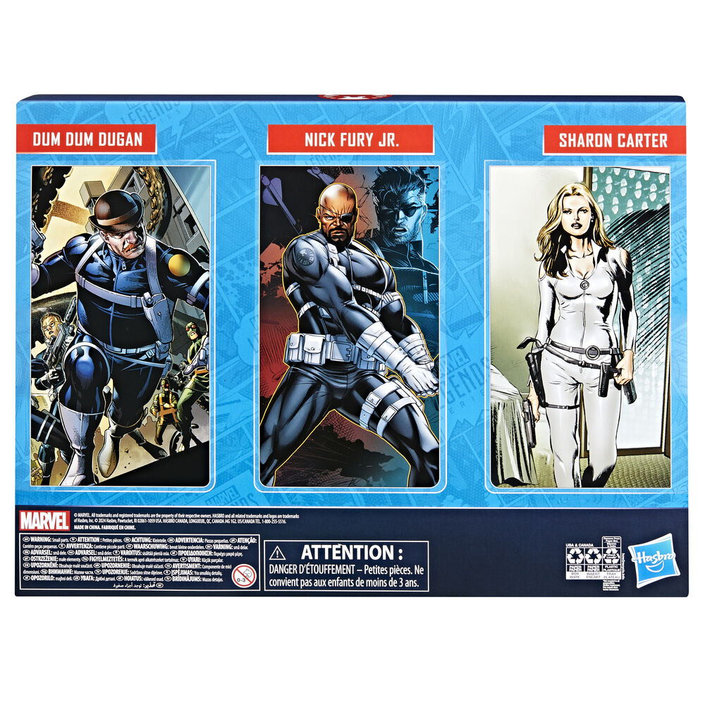 Imagen 5 - Blister 3 Figuras Dum Dum Dugan Nick Fury Jr Sharon Carter Capitan America Marvel Legends Series