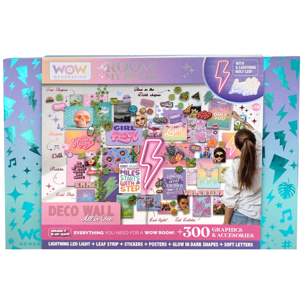 Imagen 1 - Kit Decoracion Luz Led + Graficos Y Accesorios Wow Generation