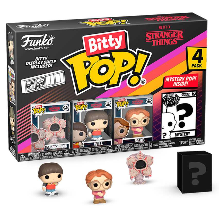 Imagen 1 - Blister 4 Figuras Bitty Pop Stranger Things Demogorgon