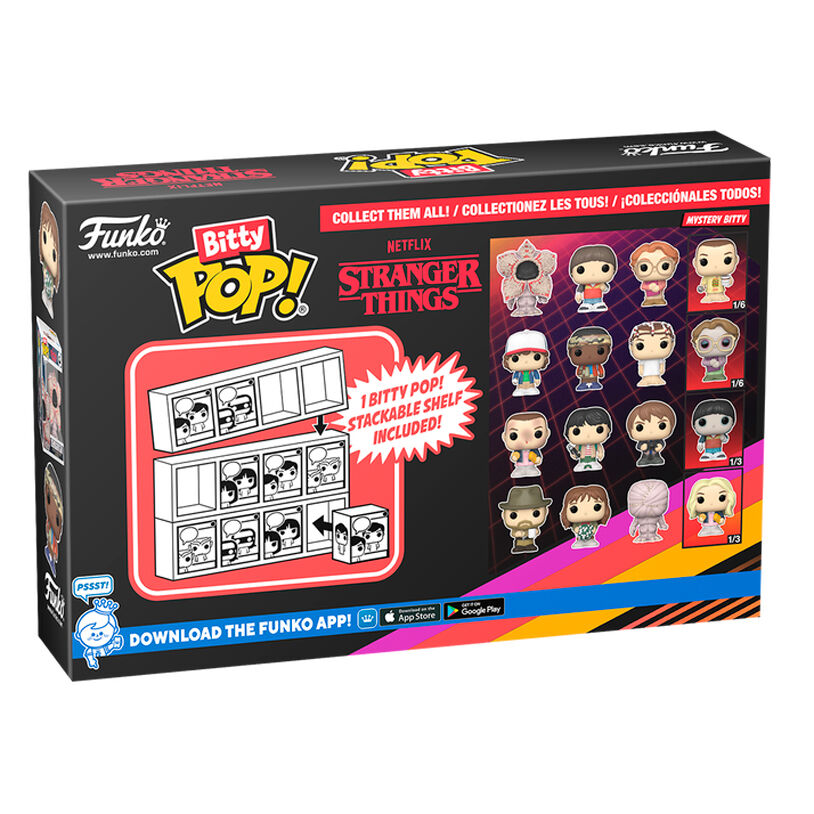Imagen de Blister 4 Figuras Bitty Pop Stranger Things Hopper parte de nuestra colección en Espadas y más, sitio oficial.