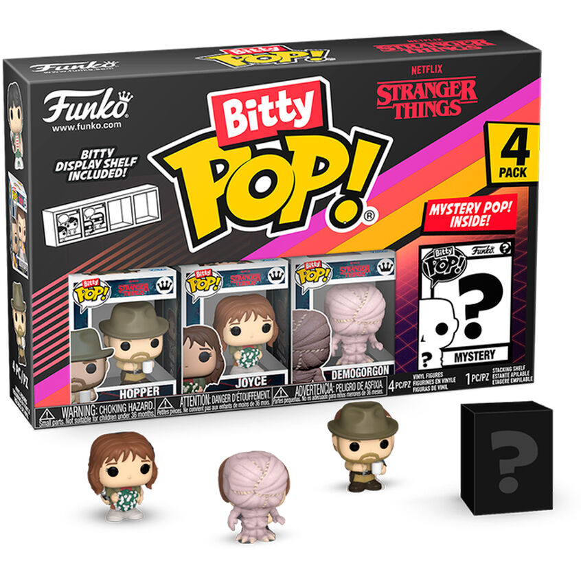 Imagen de Blister 4 Figuras Bitty Pop Stranger Things Hopper parte de nuestra colección en Espadas y más, sitio oficial.