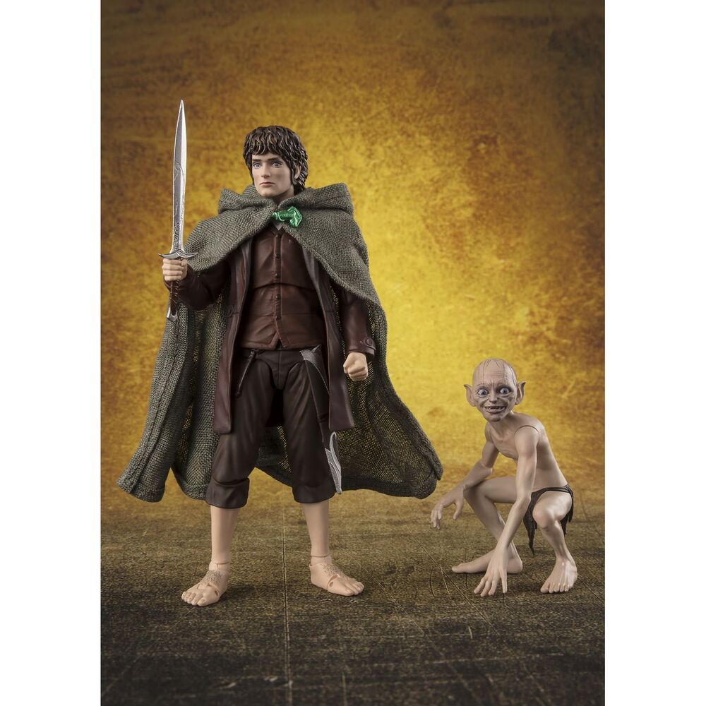 Imagen 1 - Figura S.h. Figuarts Frodo Baggins & Gollum La Comunidad Del Anillo El Señor De Los Anillos