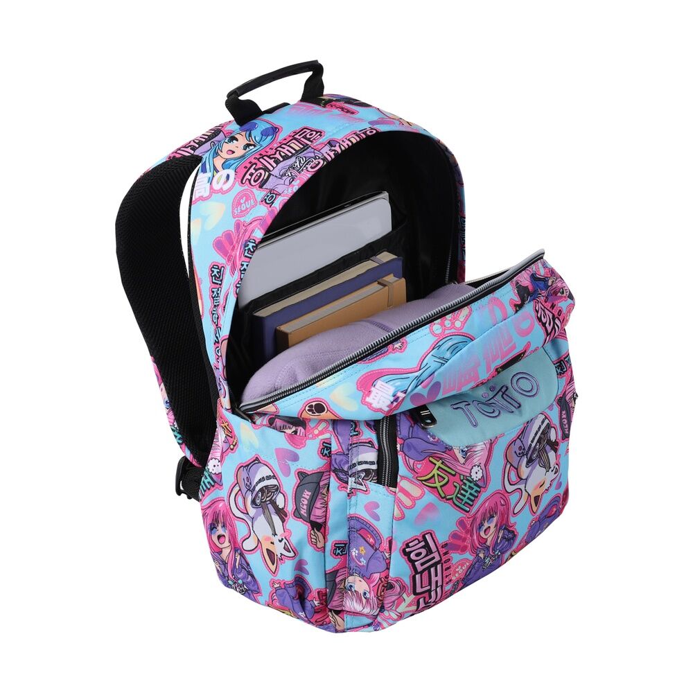 Imagen 3 - Mochila Anime Girls Acuareles 44Cm
