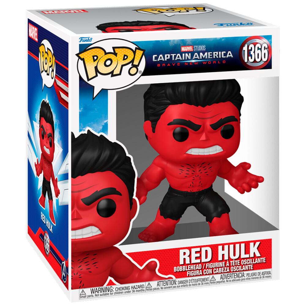 Imagen de Figura Pop Super Marvel Capitan America Brave New World Red Hulk parte de nuestra colección en Espadas y más, sitio oficial.