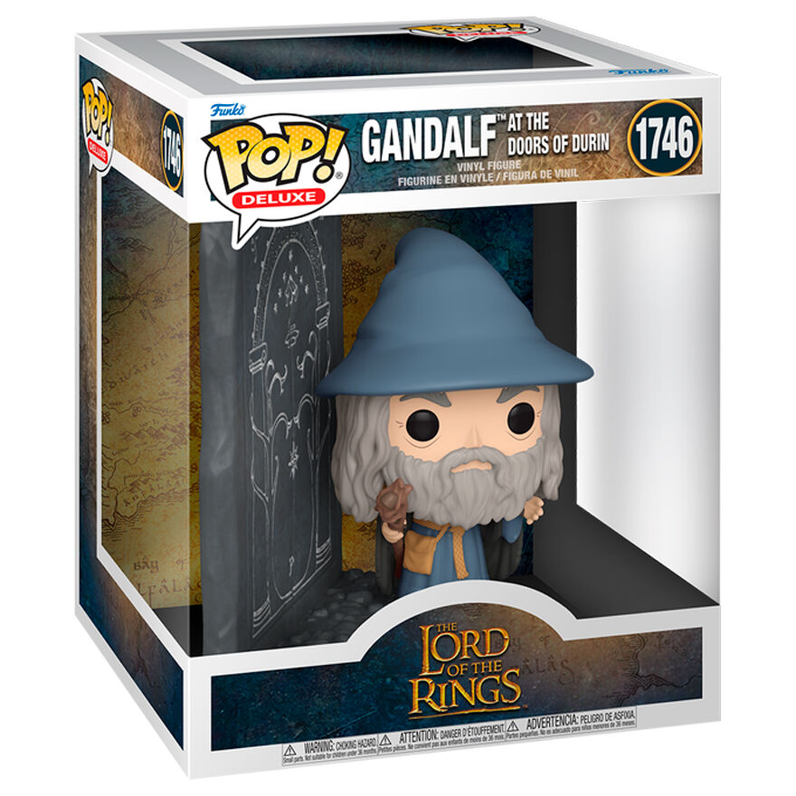 Imagen 1 - Figura Pop Deluxe El Señor De Los Anillos Gandalf With Doors Of Durin