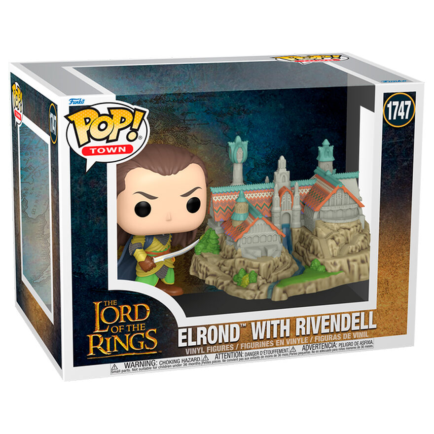 Imagen 1 - Figura Pop Town El Señor De Los Anillos Lord Elrond With Rivendell