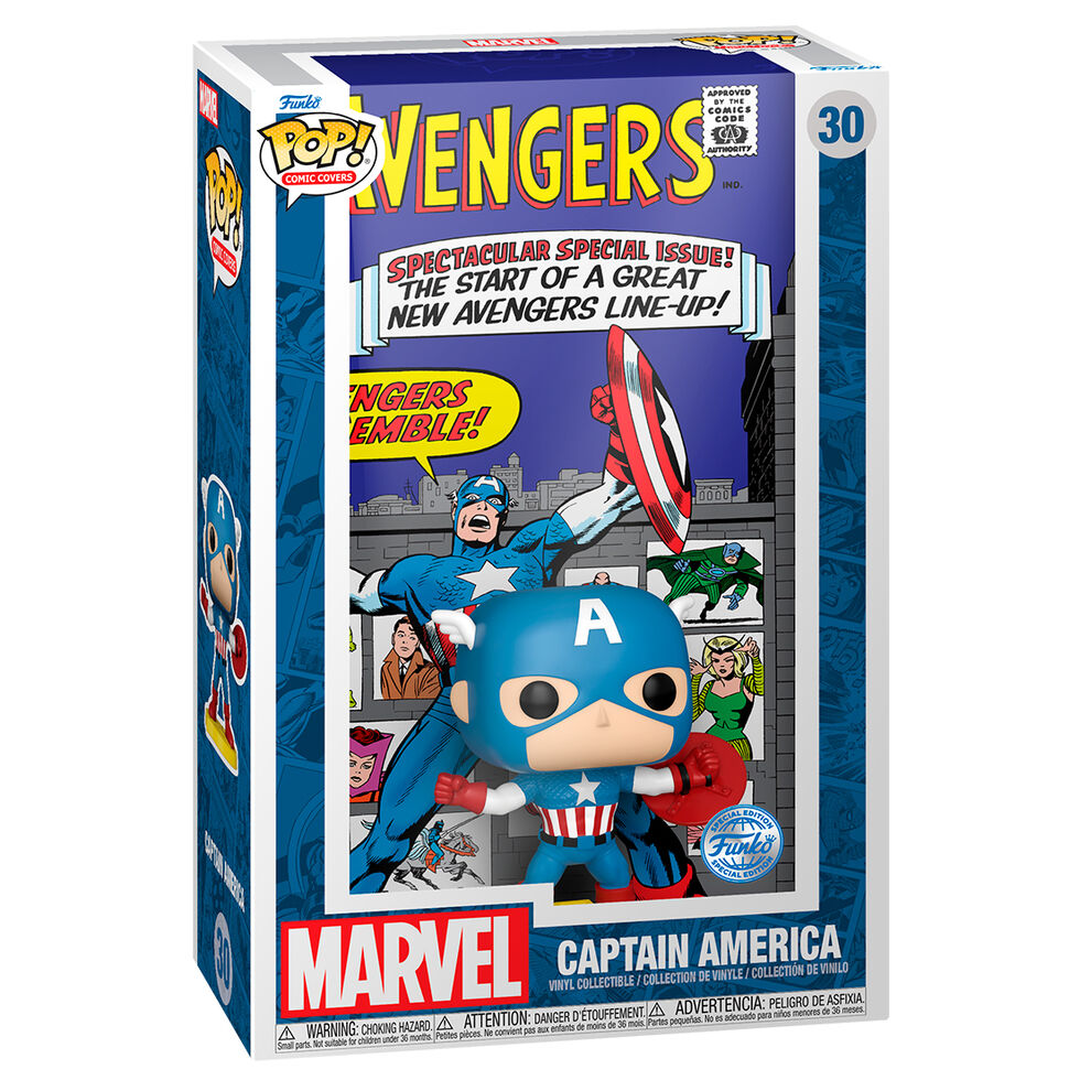 Imagen 1 - Figura Pop Comic Cover Marvel Los Vengadores Avengers Capitan America Exclusive