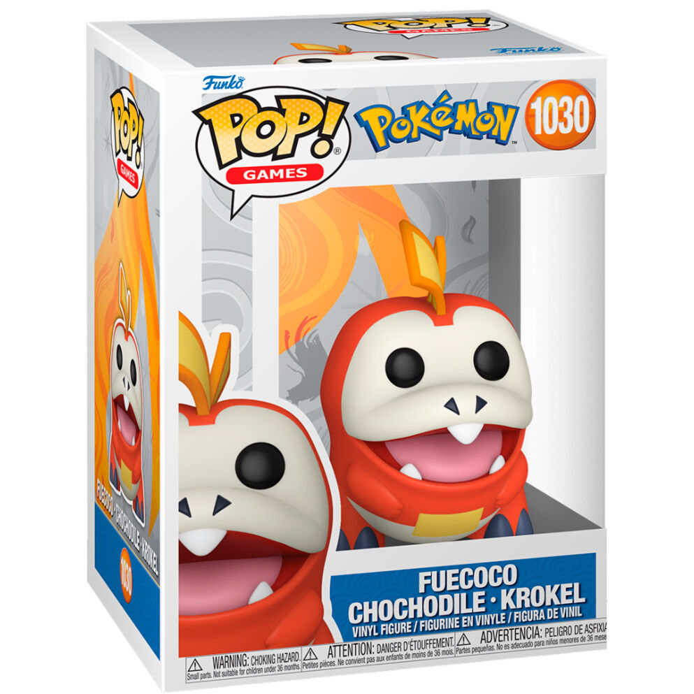 Imagen de Figura Pop Pokemon Fuecoco Chochodile Krokel parte de nuestra colección en Espadas y más, sitio oficial.