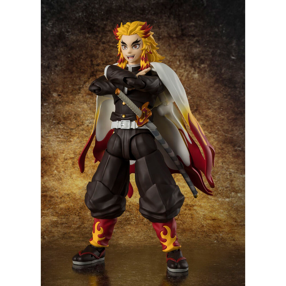 Imagen 2 de Figura S.H. Figuarts Kyojuro Rengoku Demon Slayer Kimetsu No Yaiba 15Cm
