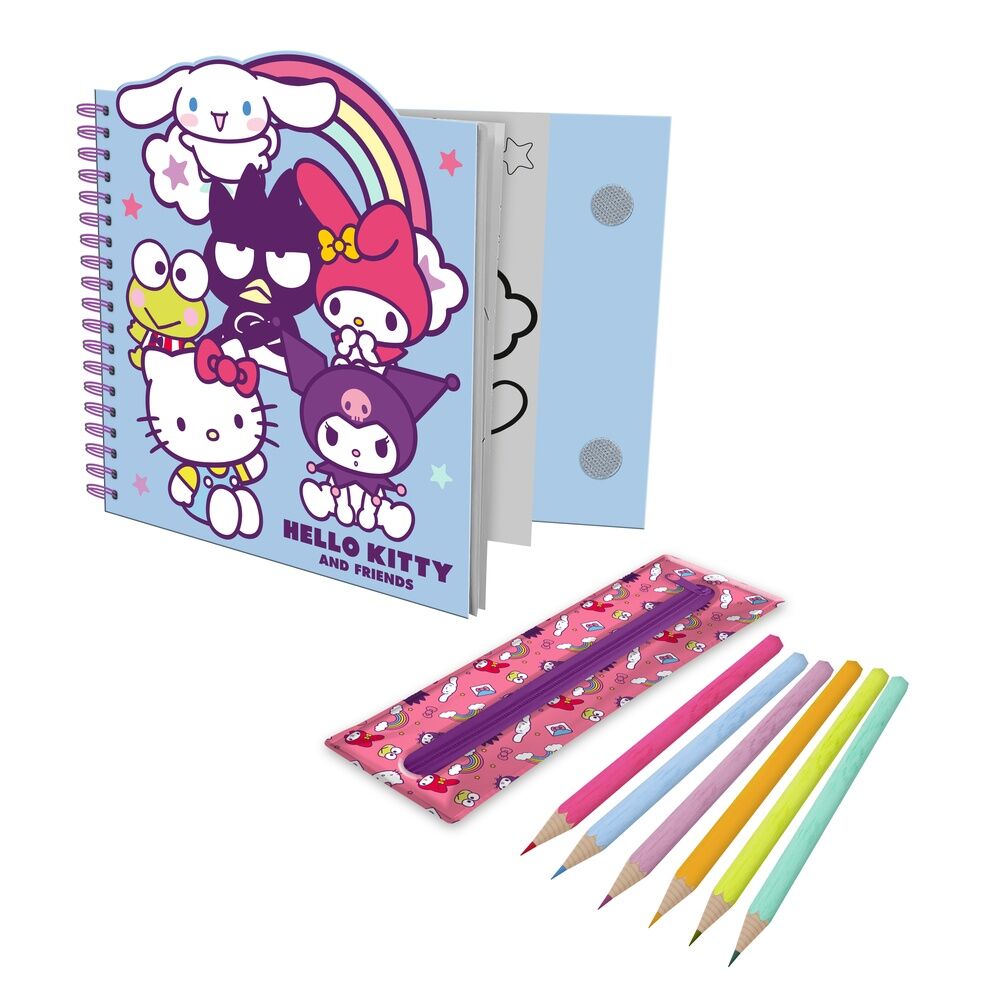 Imagen de Cuaderno Actividades + Estuche Removible Hello Kitty And Friends parte de nuestra colección en Espadas y más, sitio oficial.