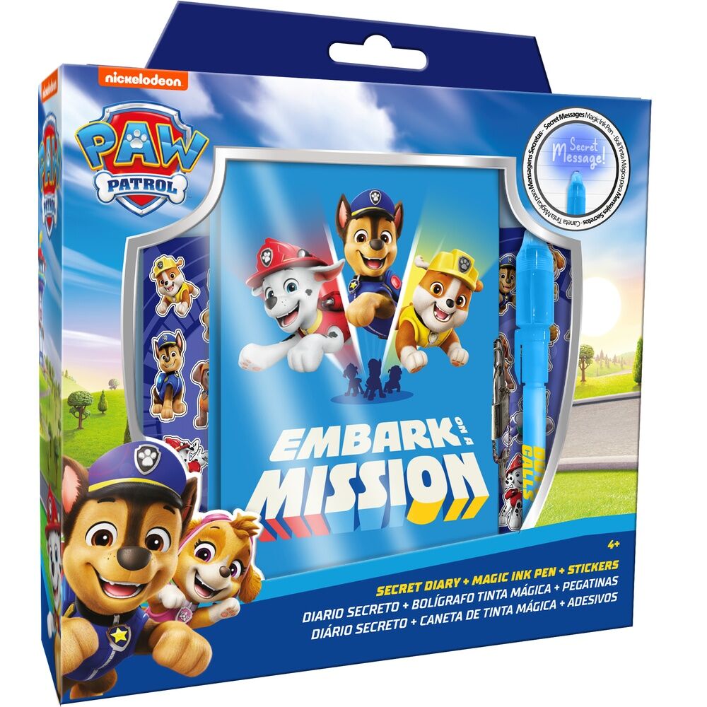 Imagen 1 de Diario + Boligrafo Magico Patrulla Canina Paw Patrol
