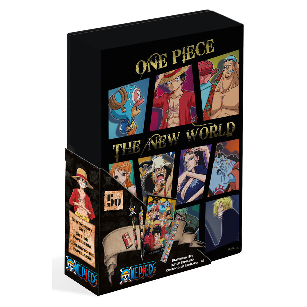 Imagen de Estuche Papeleria One Piece 5Pzs parte de nuestra colección en Espadas y más, sitio oficial.