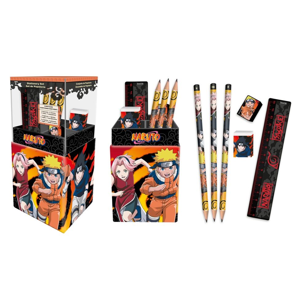 Imagen de Portalapices Con Papeleria Naruto Shippuden parte de nuestra colección en Espadas y más, sitio oficial.