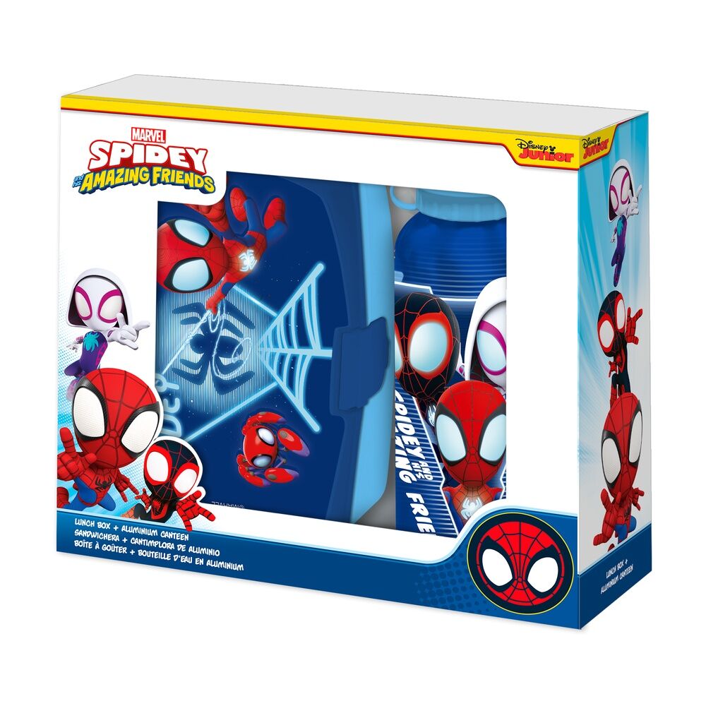 Imagen 1 de Cantimplora Aluminio + Sandwichera Spidey The Amazing Friends Marvel 500Ml