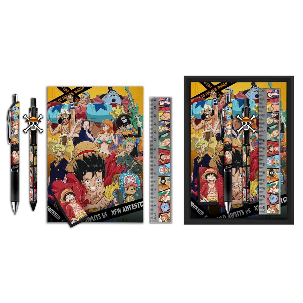 Imagen de Estuche Papeleria One Piece 5Pzs parte de nuestra colección en Espadas y más, sitio oficial.