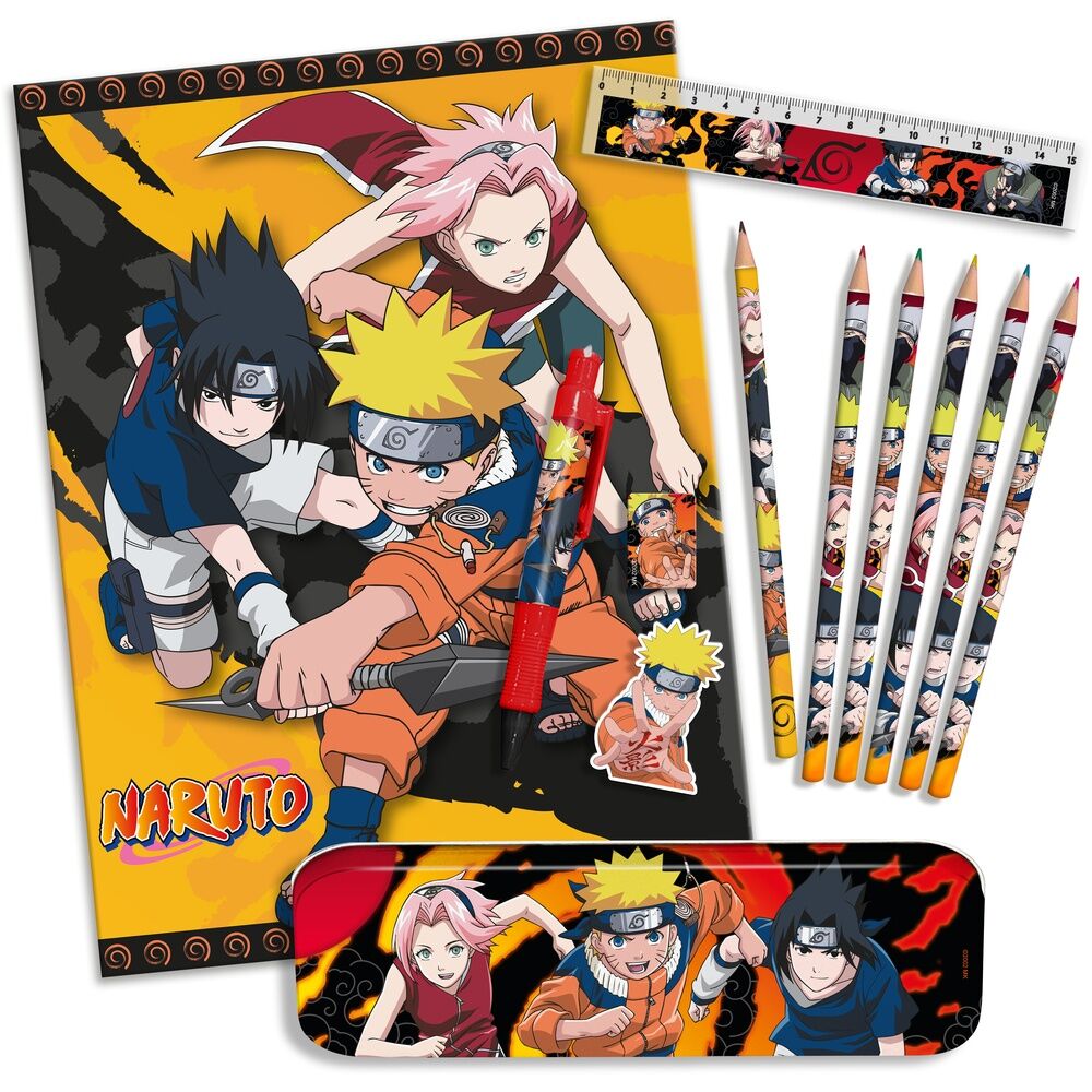 Imagen de Set Papeleria Naruto Shippuden parte de nuestra colección en Espadas y más, sitio oficial.